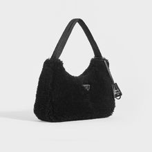 Load image into Gallery viewer, PRADA Re-Edition 2000 Shearling Shoulder Bag in Black