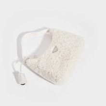 Load image into Gallery viewer, PRADA Re-Edition 2000 Shearling Shoulder Bag in White