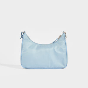 PRADA Hobo Re-edition 2005 Nylon Crossbody in Astral Blue