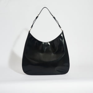 PRADA Maxi Cleo Shoulder Bag in Black Brushed Leather [ReSale]