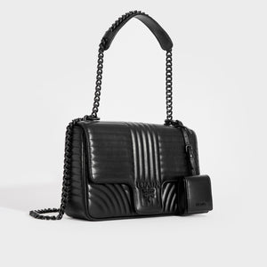 PRADA Large Diagramme Shoulder Bag with Black Hardware