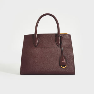 PRADA Large Galleria Tote in Bordeaux Saffiano Leather