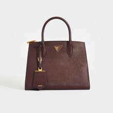 Load image into Gallery viewer, Front of the PRADA Large Galleria Tote in Bordeaux Saffiano Leather