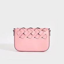 Load image into Gallery viewer, PRADA Large Woven Motif Leather Shoulder Bag in Pink