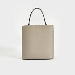 PRADA Medium Panier Tote in Slate Saffiano Leather