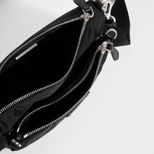 Load image into Gallery viewer, Inside view of PRADA Nylon Front Pocket Shoulder Bag