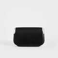 Nylon and Leather Shoulder Bag in Black