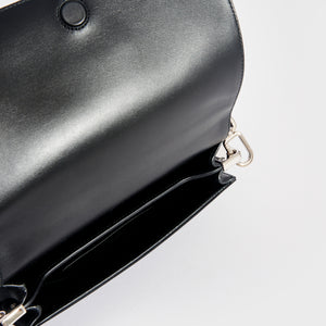 PRADA Nylon and Leather Shoulder Bag in Black