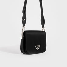 Load image into Gallery viewer, PRADA Nylon and Leather Shoulder Bag in Black