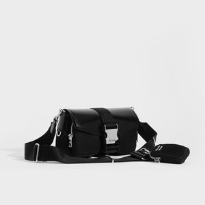 Side view of the PRADA Pocket Nylon and Brushed Leather Bag
