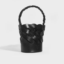 Load image into Gallery viewer, PRADA Small Woven Leather Bucket Bag in Black