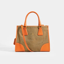 Load image into Gallery viewer, PRADA Vintage Galleria Saffiano Bag in Beige Canvas Leather