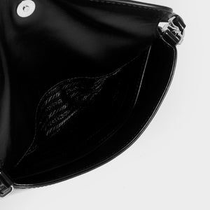 Inside the PRADA Cleo Brushed Leather Shoulder Bag With Flap in Black