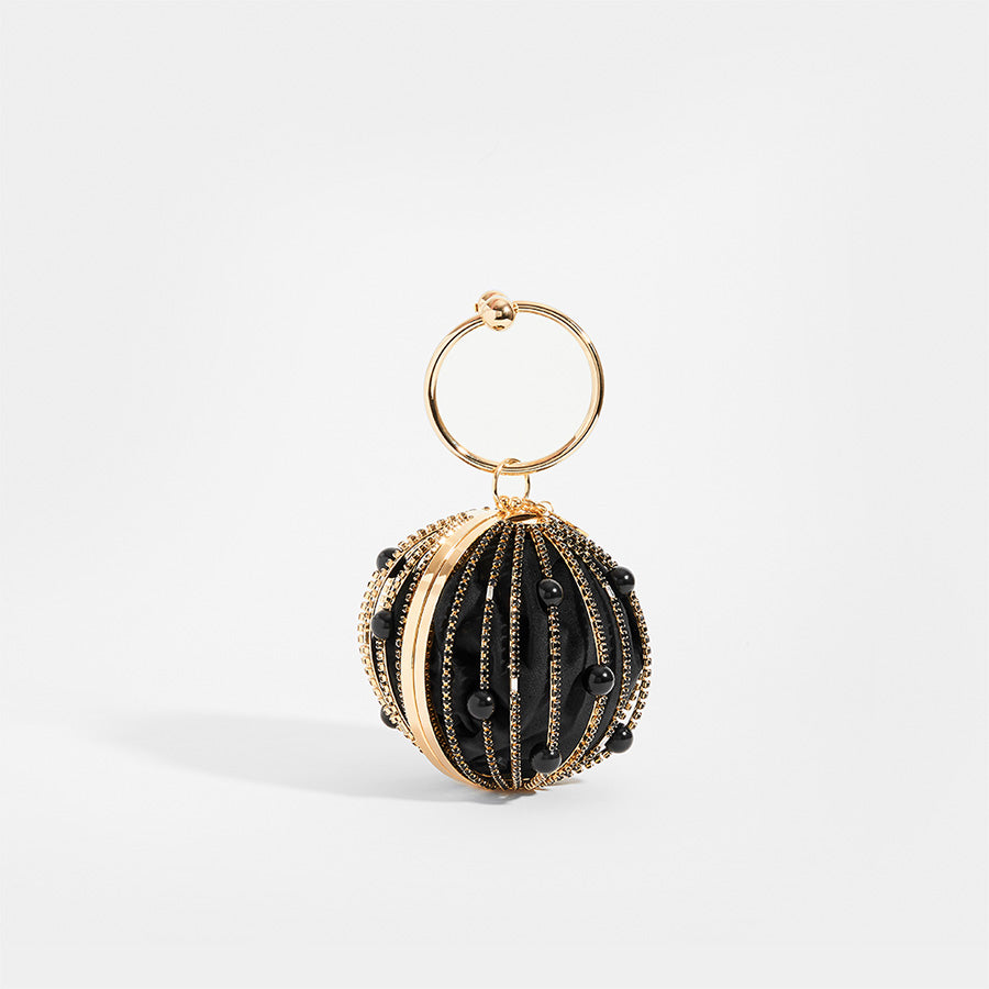ROSANTICA Sasha Brass Bag with Crystals