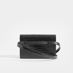 SAINT LAURENT Kate Belt Bag in Croc Embossed Leather