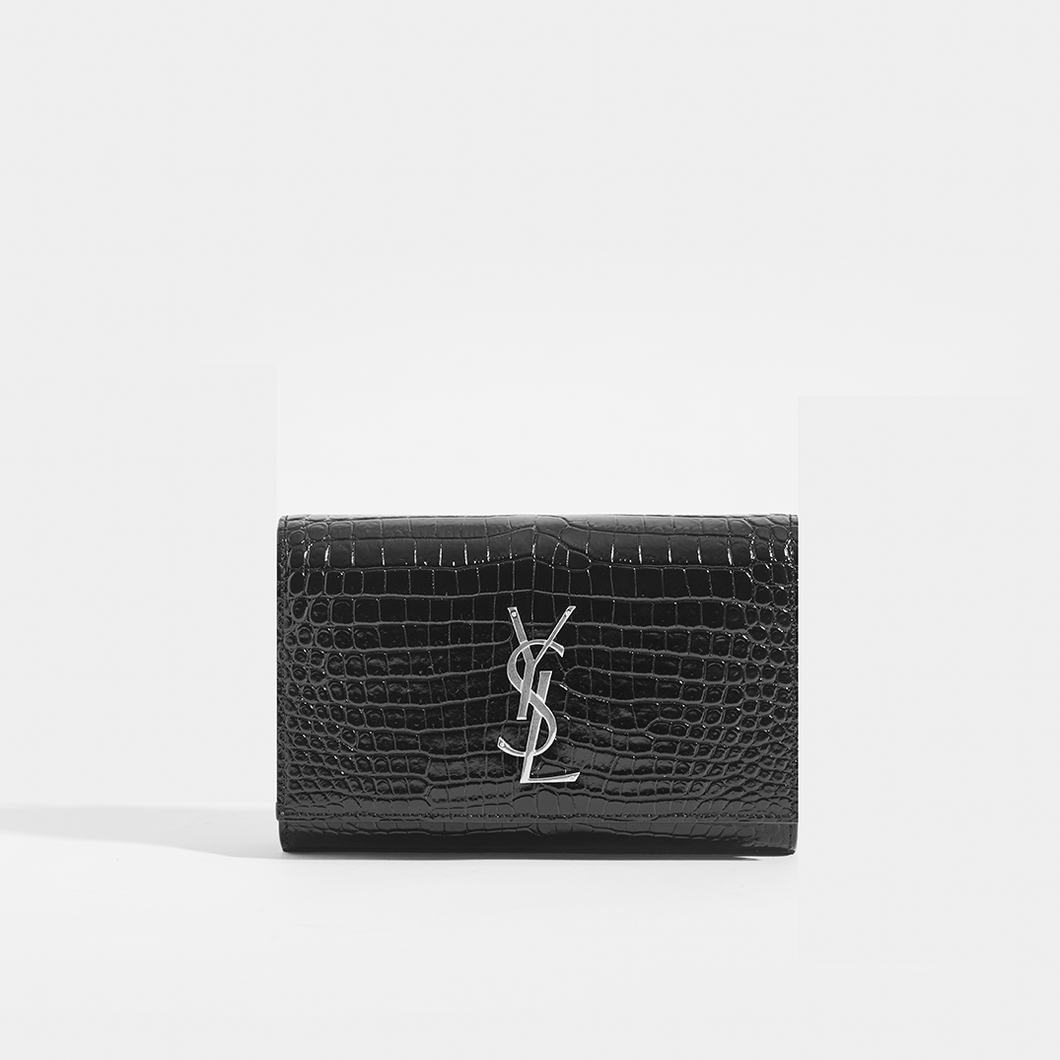 SAINT LAURENT Kate Belt Bag in Croc Embossed Leather [ReSale]