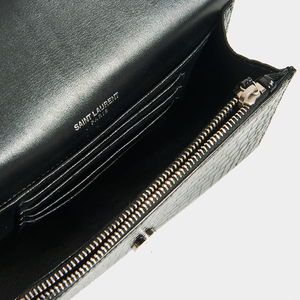 SAINT LAURENT Kate Belt Bag in Croc Embossed Leather