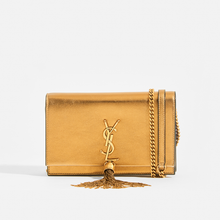 Load image into Gallery viewer, SAINT LAURENT Kate Monogram Metallic Leather Cross-Body Bag