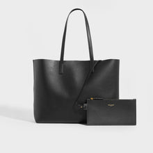 Load image into Gallery viewer, SAINT LAURENT Large Shopper Tote in Black Textured Leather