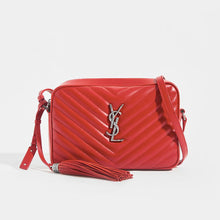 Load image into Gallery viewer, SAINT LAURENT Lou Camera Bag in Red Matelassé Leather