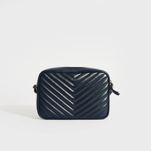 SAINT LAURENT Lou Camera Bag in Navy Leather