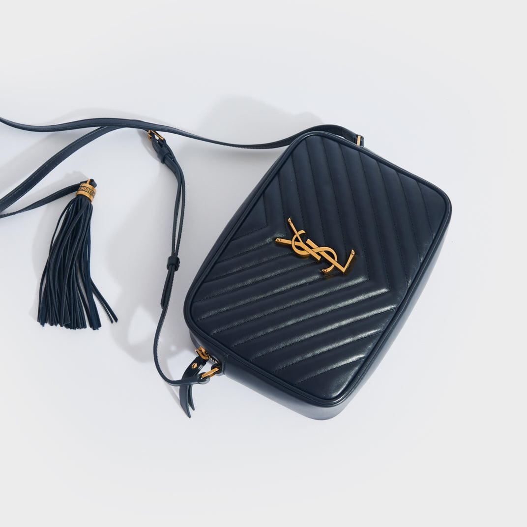 Ysl lou top camera bag navy