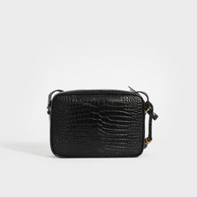 Load image into Gallery viewer, SAINT LAURENT Lou Croc-Embossed Camera Bag in Black Leather