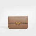 Maillon Medium Leather Shoulder Bag in Beige