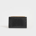 Medium Kate Bag in Black Croc Embossed Leather