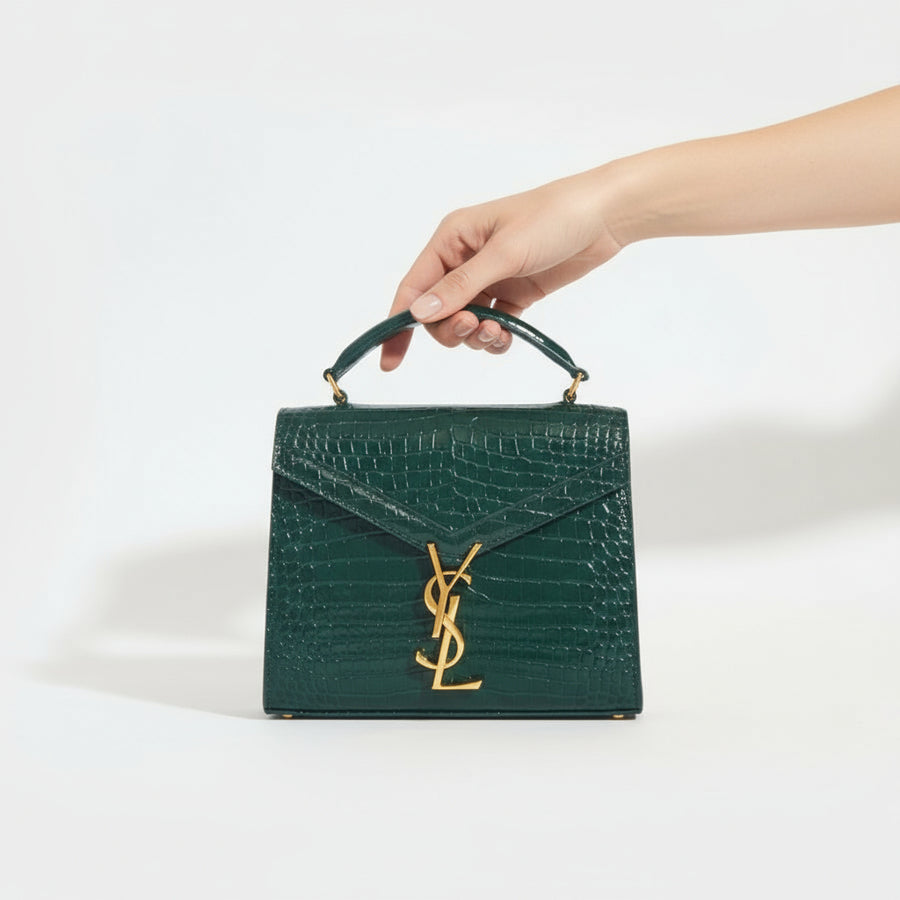 Ysl cassandra mini crocodile Clearance