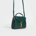 Mini Cassandra Crocodile-Embossed Shiny Leather in Mint