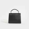 Mini Cassandra Grain De Poudre Embossed Leather Bag in Black