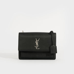 Saint Laurent Sunset Medium Monogram Ysl Crossbody Bag Black