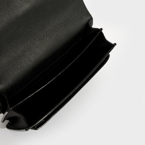 SAINT LAURENT Sunset Medium Leather Crossbody Bag in Black [ReSale]