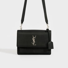 Load image into Gallery viewer, SAINT LAURENT Sunset Medium Leather Crossbody Bag in Black