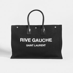 SAINT LAURENT Rive Gauche Tote Bag in Black