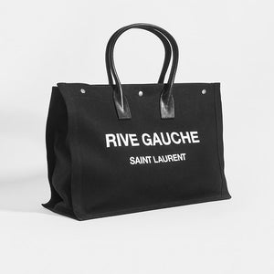 SAINT LAURENT Rive Gauche Tote Bag in Black