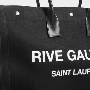 SAINT LAURENT Rive Gauche Tote Bag in Black