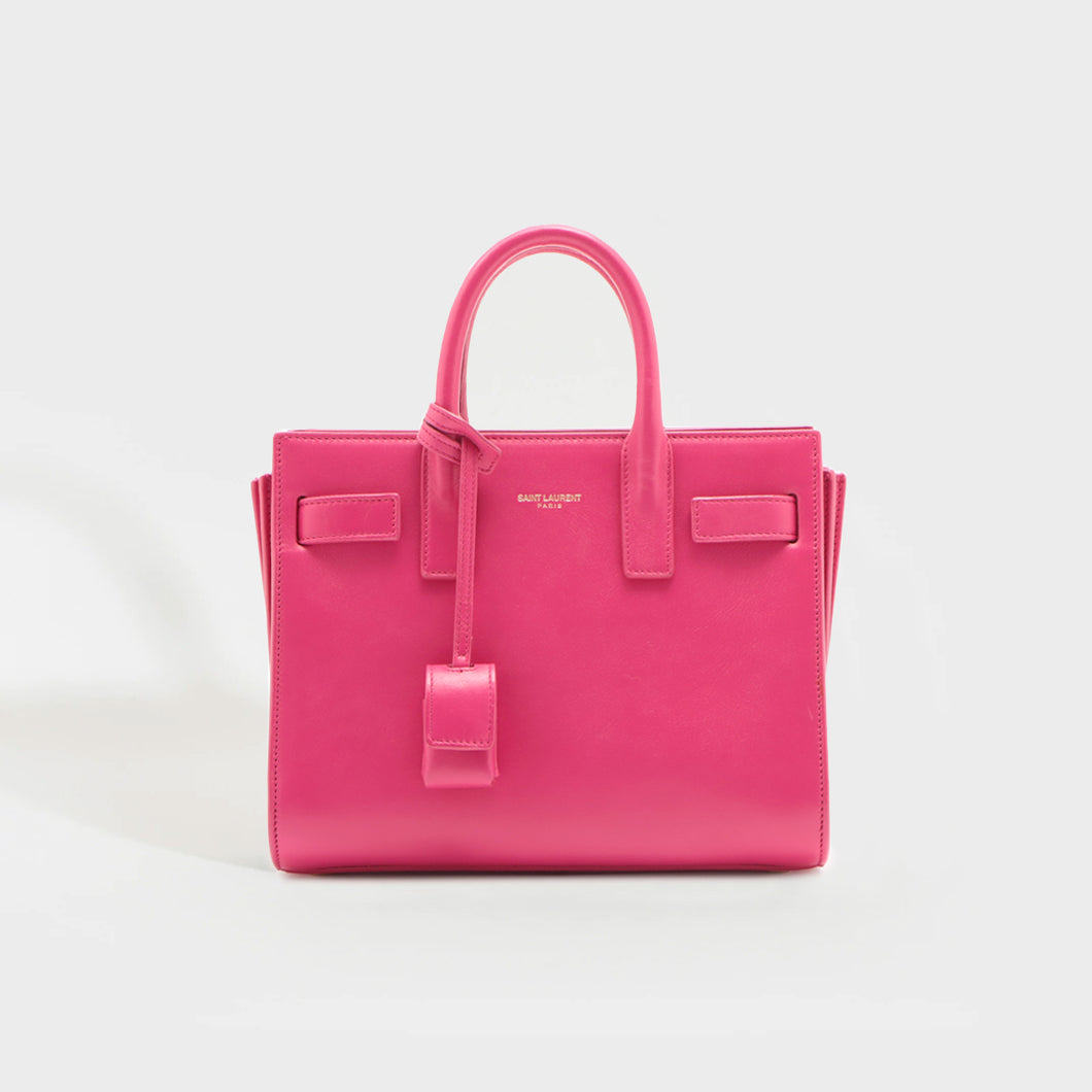 SAINT LAURENT Sac de Jour Nano Shoulder Bag in Pink