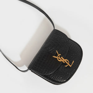 SAINT LAURENT Small Kaia Leather Shoulder Bag in Black