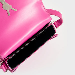 SAINT LAURENT Small Solferino Crossbody Bag in Pink