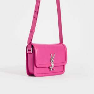 SAINT LAURENT Small Solferino Crossbody Bag in Pink