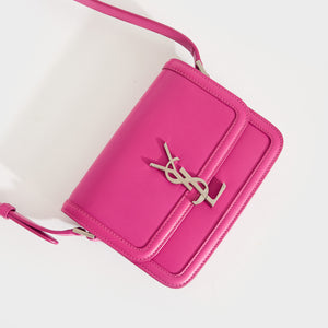 SAINT LAURENT Small Solferino Crossbody Bag in Pink