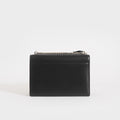 Sunset Medium Leather Shoulder Bag in Black with Silver Hardware