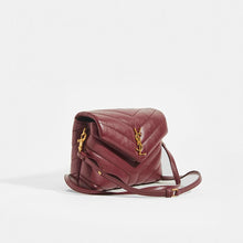 Load image into Gallery viewer, SAINT LAURENT Toy LouLou Shoulder Bag in Dark Red Leather