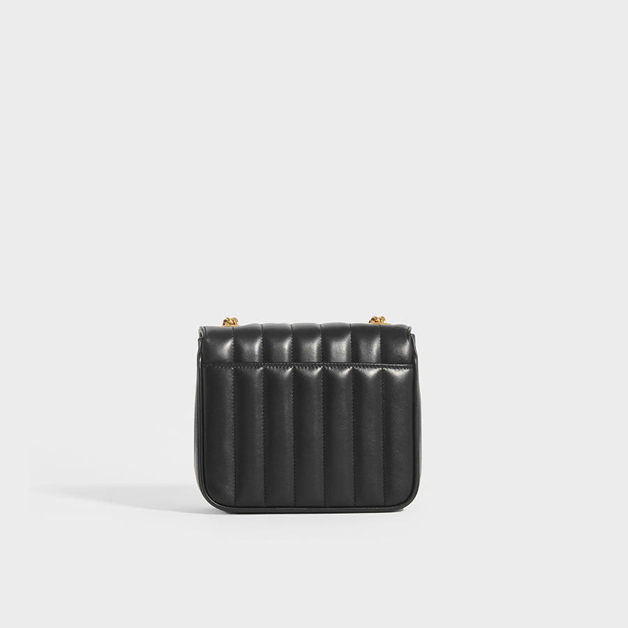 Vicky Smooth Leather Crossbody in Black