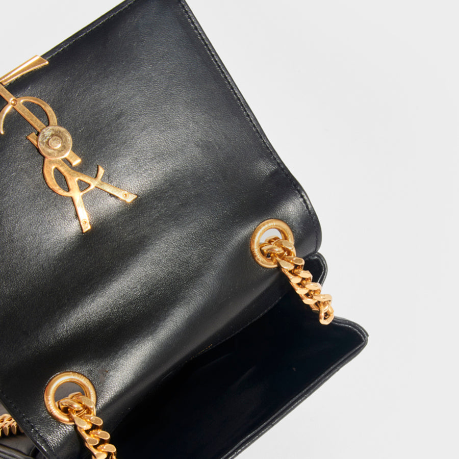 Vicky Smooth Leather Crossbody in Black