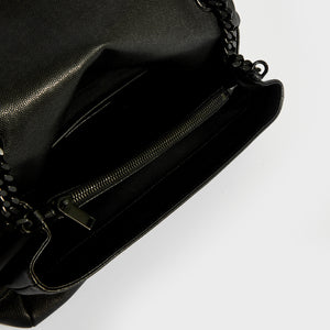 SAINT LAURENT West Hollywood Medium Shoulder Bag in Black with Black Hardware