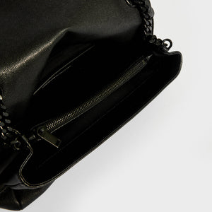 SAINT LAURENT West Hollywood Medium Shoulder Bag in Black with Black Hardware [ReSale]