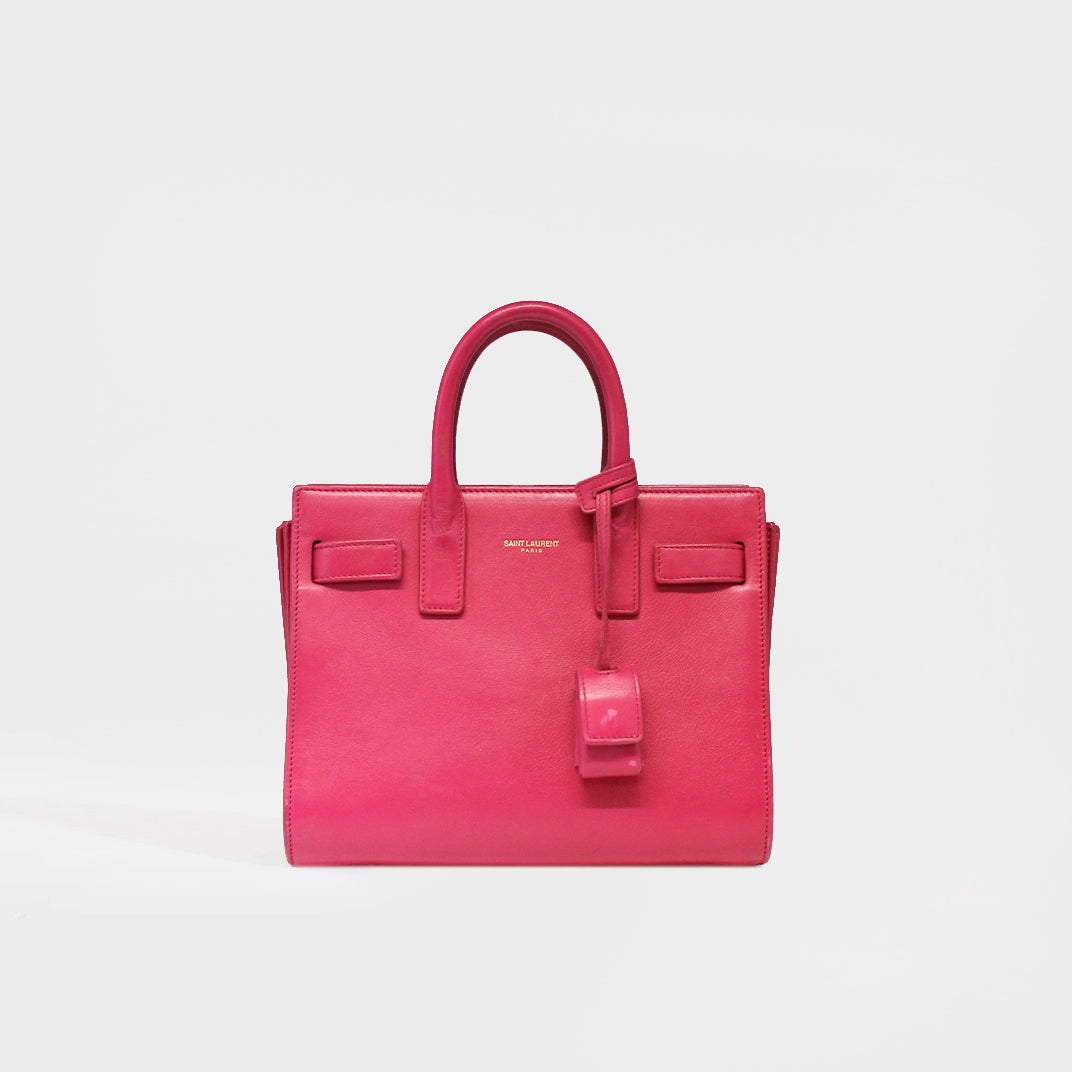 Saint Laurent Neon Pink Sac de Jour Nano